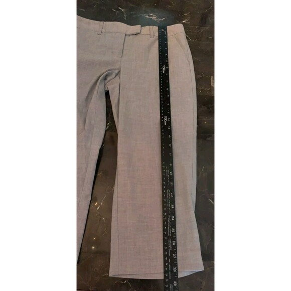 Daisy Fuentes Petites Cropped Dress Pants Capri Womens Size 6 Light Gray Heather - Picture 7 of 9